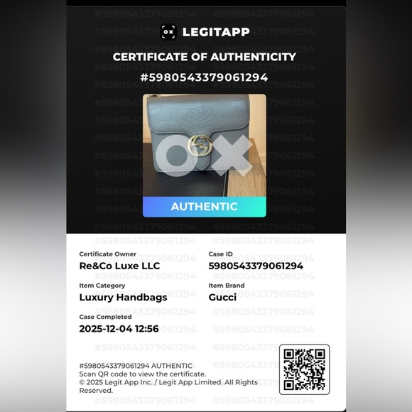 Gucci gray Leather Crossbody Bag with Gold Accent - Picture 11 of 11